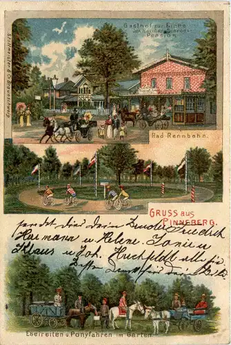 Gruss aus Pinneberg - Gasthof zur Eiche - Litho -482050