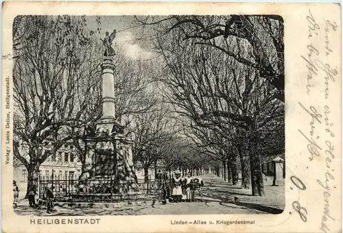 Heiligenstadt - Linden-Allee und Kriegerdenkmal -481624