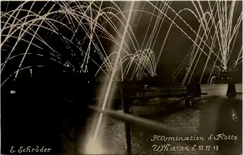 Wilhelmshaven - Illumination der Flotte 1918 -481110