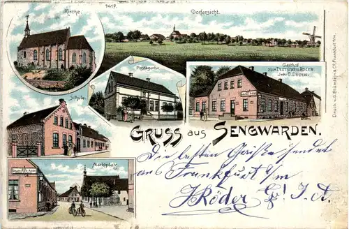 Wilhelmshaven - Gruss aus Sengwarden - Litho -481276