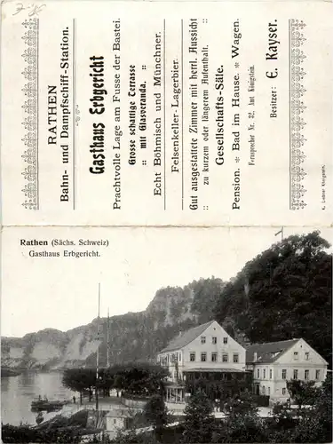 Rathen - Gasthaus Erbgericht - Klappkarte -481884