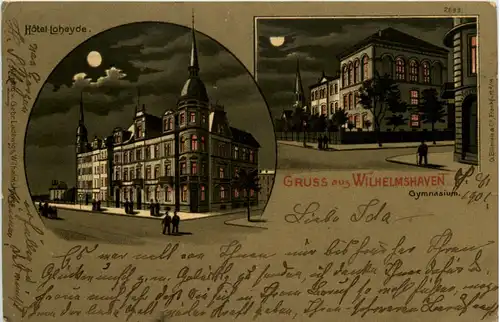 Gruss aus Wilhelmshaven - Hotel Loheyde - Litho -481416