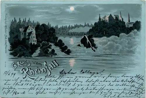 Gruss vom Rheinfall - Litho -480226