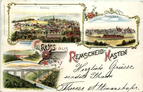 Gruss aus Remscheid-Hasen - Litho -482148