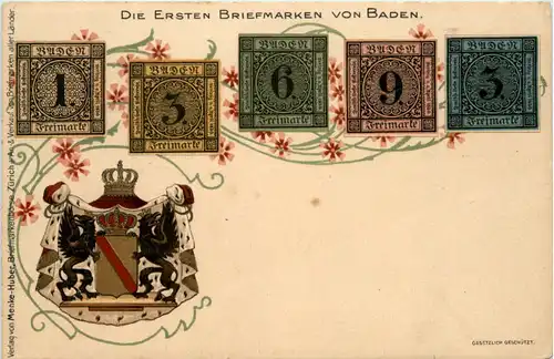 Die ersten Briefmarken von Baden - Litho -482730