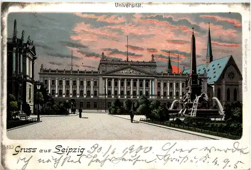 Gruss aus Leipzig - Universität - Litho -482850