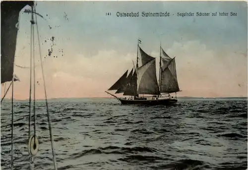 Ostseebad Swinemünde - Segelnder Schoner -482950