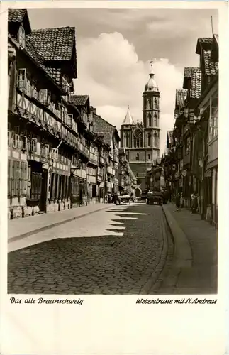 Braunschweig - Weberstrasse mit St. Andreas -93026