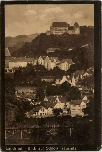 Landshut - Blick auf Schloss Trausnitz - Feldpost -93064