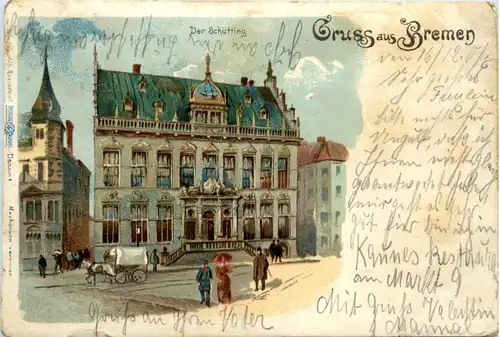 Gruss aus Bremen - Litho -482112