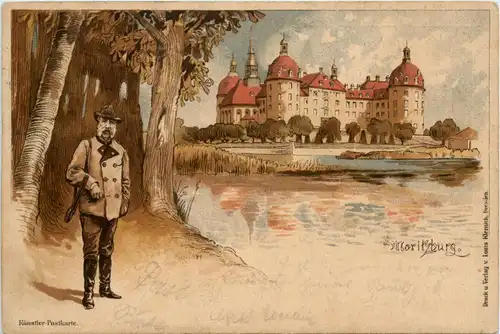 Moritzburg bei Dresden Litho -93162