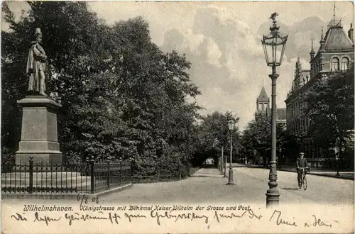 Gruss aus Wilhelmshaven - Königstrasse Kaiser Wilhelm Denkmal -483310