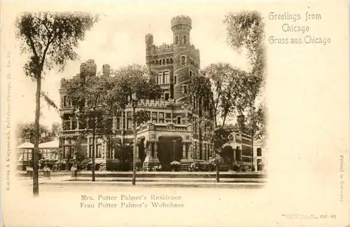 Greetings from Chicago - Mrs. Potter Palmers Residence -458158