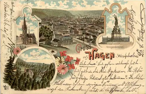 Gruss aus Hagen - Litho -482146