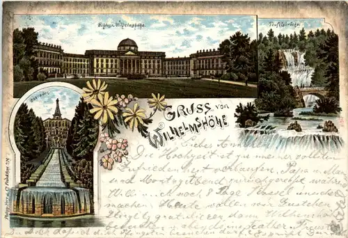Kassel - Gruss von Wilhelmshöhe - Litho -482924
