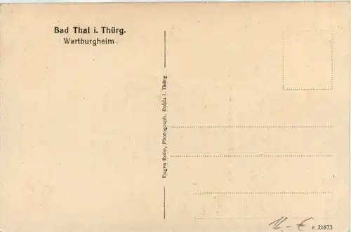 Bad Thal in Thüringen - Wartburgheim - Ruhla -482226