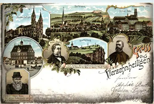 Gruss aus Vierzehnheiligen - Litho -482752