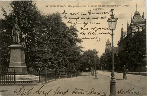 Gruss aus Wilhelmshaven - Königstrasse Kaiser Wilhelm Denkmal -483308