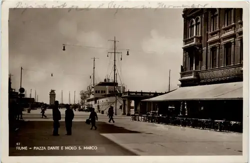 Fiume - Piazza dante e Molo S Marco -93916