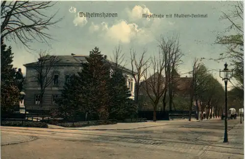 Wilhelmshaven - Marktstrasse mit Adalbert Denkmal -483504