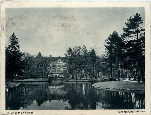 Wilhelmshaven - Park mit Offizierskasino -483904