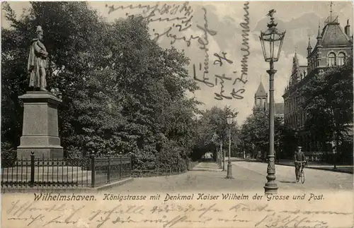 Gruss aus Wilhelmshaven - Königstrasse Kaiser Wilhelm Denkmal -483306