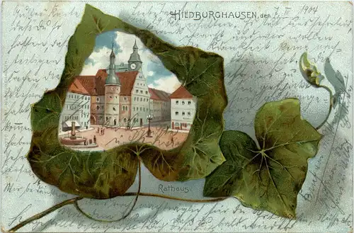 Hildburghausen - Rathaus Litho -482162