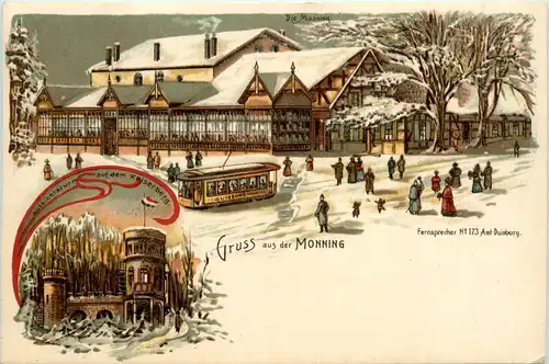 Duisburg - Gruss aus Monning - Litho -482262