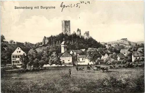 Sonnenberg mit Burgruine -482302
