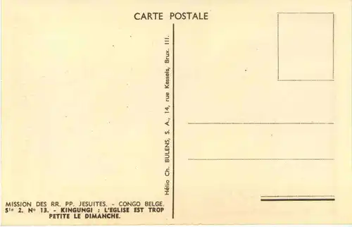 Congo Belge - Mission des RR PP Jesuites -485410