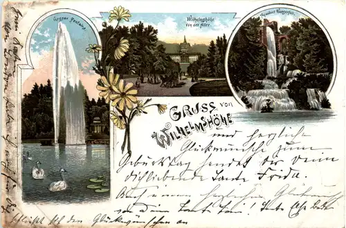 Kassel - Gruss von Wilhelmshöhe - Litho -482922