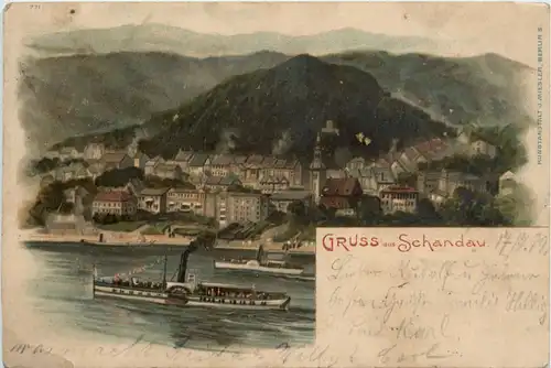 Gruss aus Schandau - Litho -484262