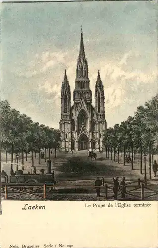 Laeken - Le Projet de l Eglise terminee -486110