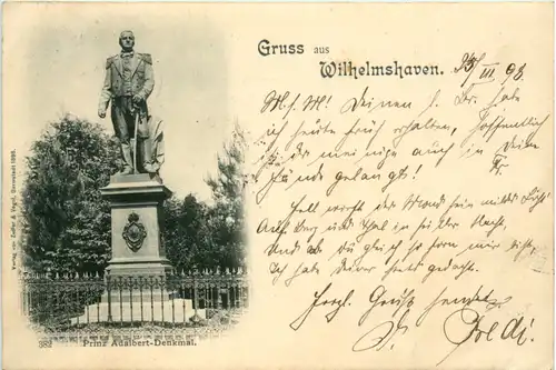 Gruss aus Wilhelmshaven - Prinz Adalbert Denkmal -483502