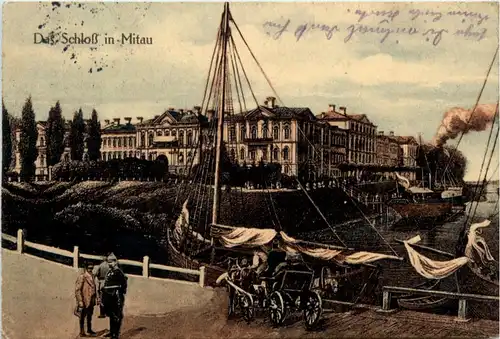 Das Schloss in Mitau - Feldpost 115- Infanterie Division -460948