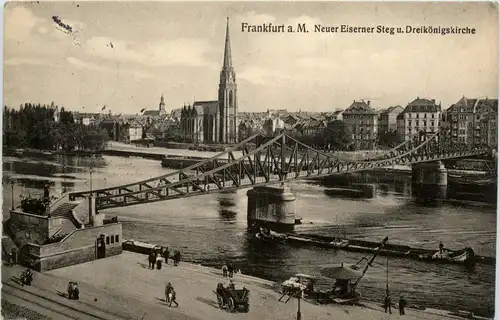 Frankfurt a.M. - Neuer Eiserner Steg u. Dreikönigskirche -367856