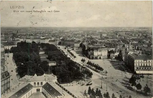Leipzig, Blick vom neuen Rathausturm nach Osten -367896