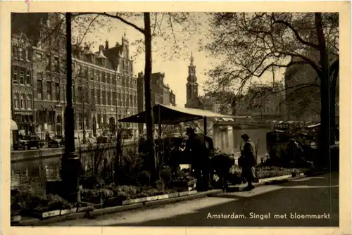 Amsterdam - Singel met Bloemmarktht -485182