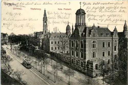 Zittau, Töpferberg, kais. Postamt -368836