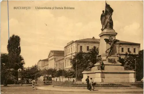 Bucuresti - Universitatea si Statuia Bratianu -462988