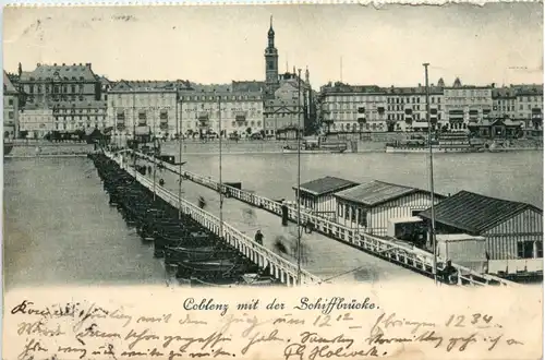 Koblenz mit der Schiffbrücke -368876