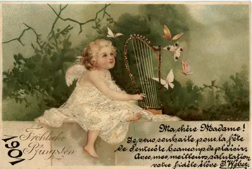 Pfingsten - Kind mit Harfe -487070