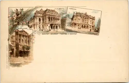 Budapest - Litho - Theater - Ganzsache -463548