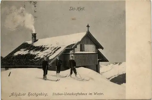 Stuiben-Unterkunftshaus im Winter - Ski Heil -487372