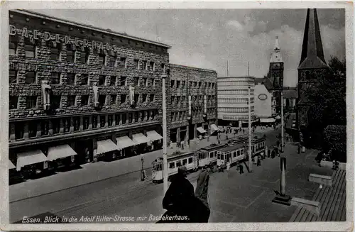 Essen, Blick in die Adolf Hitler-Strasse mit Baedekerhaus -369416