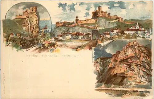 Beczko - Trencsen - Sztrecsno - Litho - Ganzsache -463688