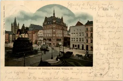 Köln, Heumarkt mit Denkmal Friedrich Wilhelm III -369516