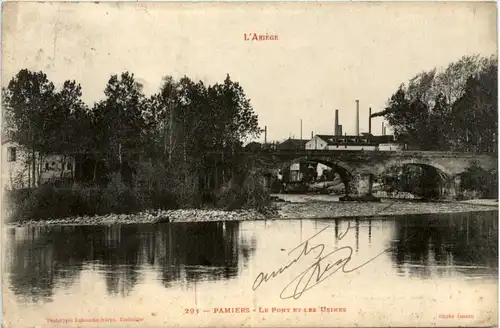 Pamiers - Le Pont et les Usines -486298