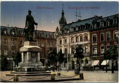 Wilhelmshaven - Bismarckplatz mit Denkmal -488038