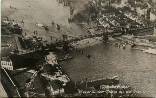 Wilhelmshaven - Kaiser Wilhelm Brücke aus der Vogelschau -488730